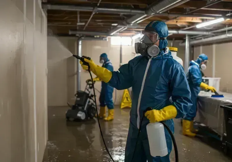 Basement Sanitization and Antimicrobial Treatment process in Crystal Falls, MI