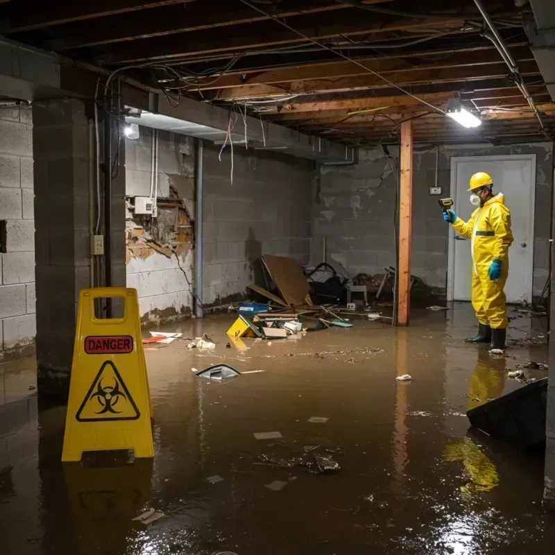 Flooded Basement Electrical Hazard in Crystal Falls, MI Property